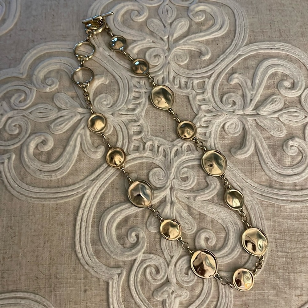 Gold Filled Circle/Toggle Necklace